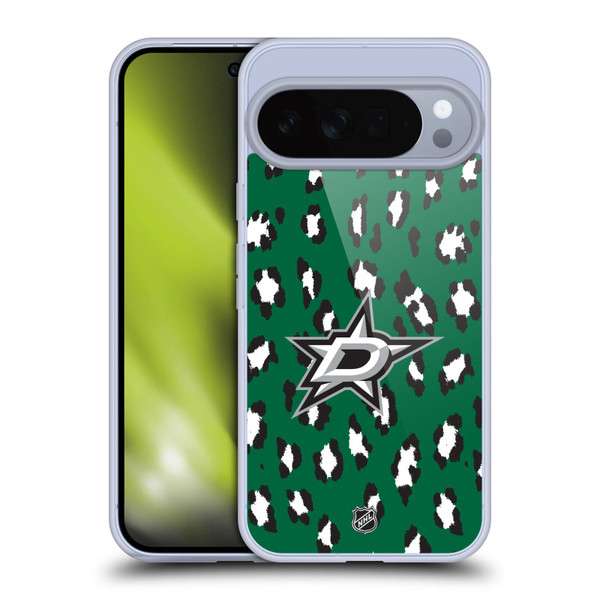 NHL Dallas Stars Leopard Pattern Soft Gel Case for Google Pixel 10 Pro XL