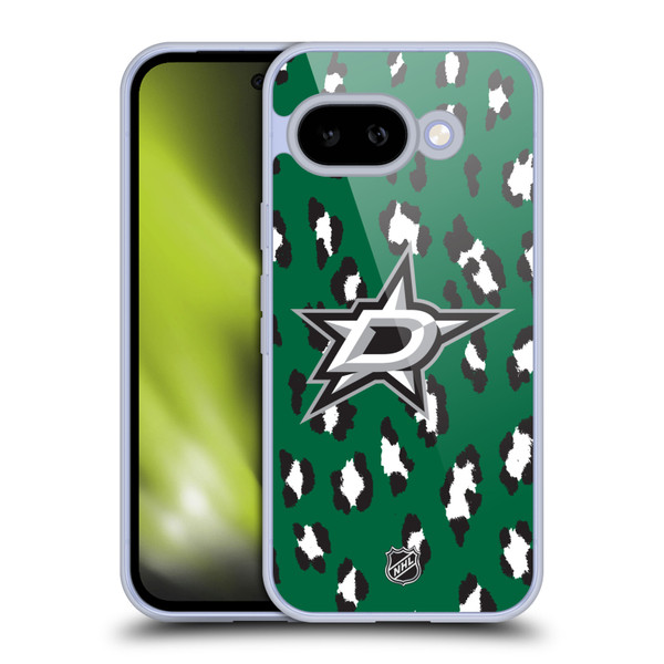 NHL Dallas Stars Leopard Pattern Soft Gel Case for Google Pixel 9A