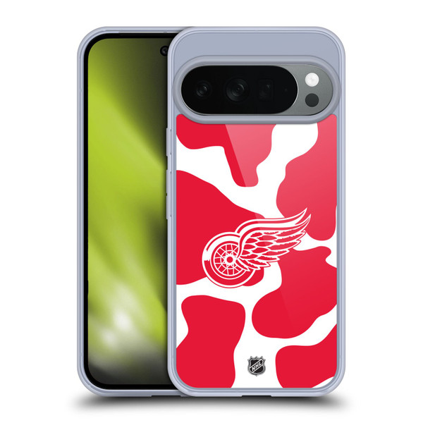 NHL Detroit Red Wings Cow Pattern Soft Gel Case for Google Pixel 10