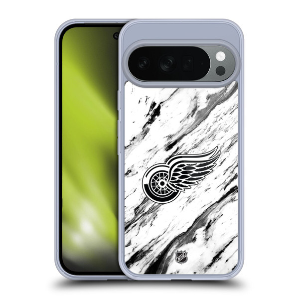 NHL Detroit Red Wings Marble Soft Gel Case for Google Pixel 10