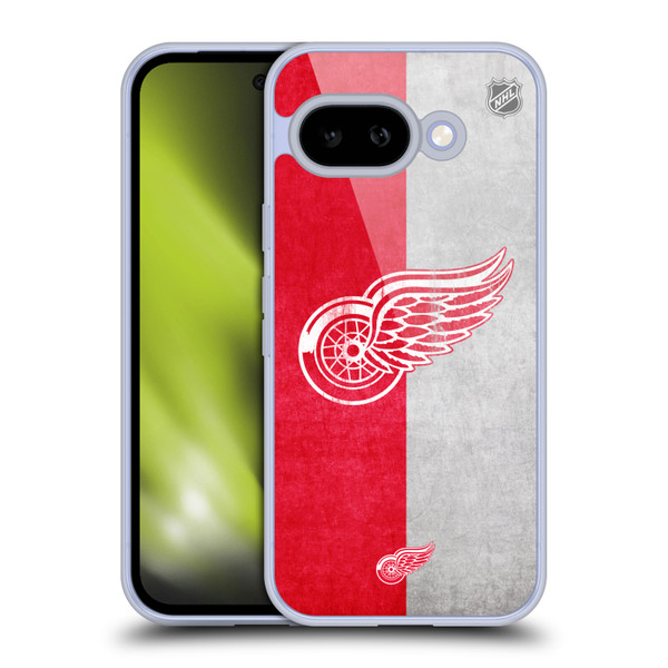 NHL Detroit Red Wings Half Distressed Soft Gel Case for Google Pixel 9A
