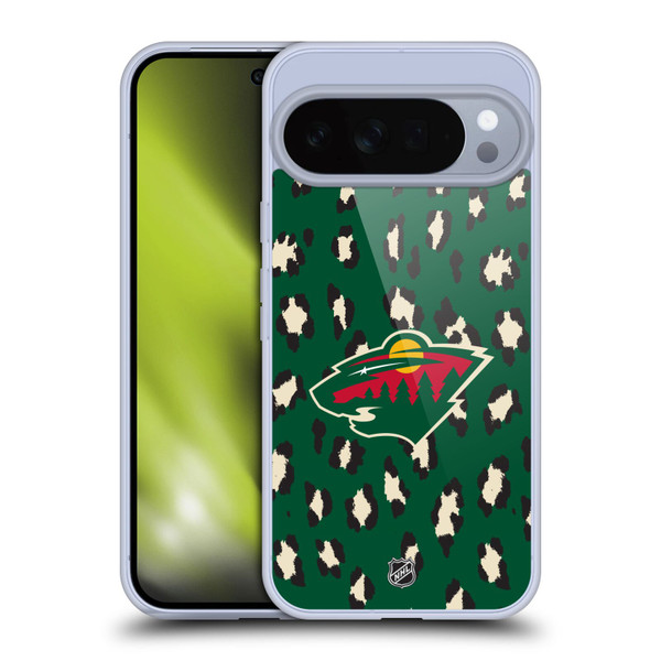 NHL Minnesota Wild Leopard Pattern Soft Gel Case for Google Pixel 10 Pro XL