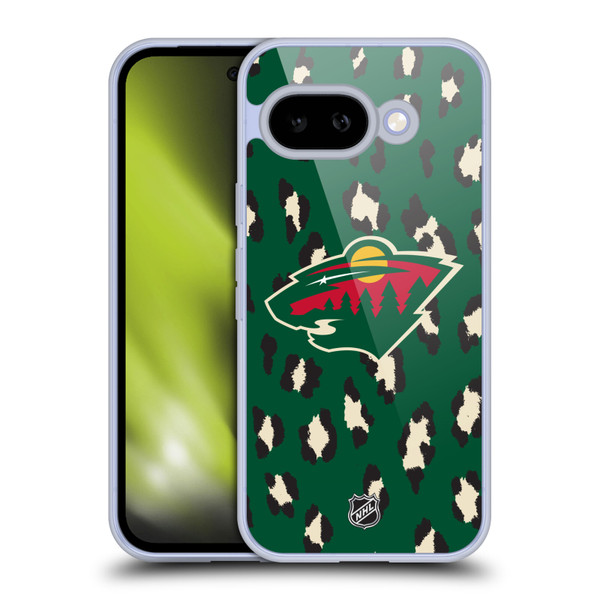 NHL Minnesota Wild Leopard Pattern Soft Gel Case for Google Pixel 9A
