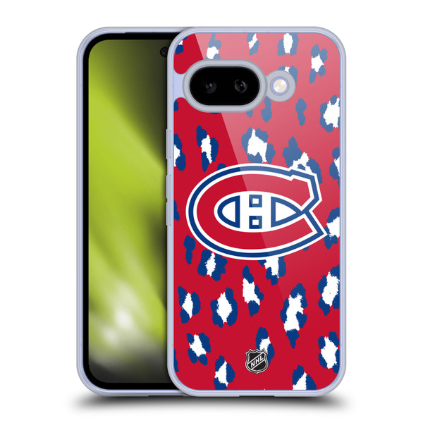 NHL Montreal Canadiens Leopard Pattern Soft Gel Case for Google Pixel 9A