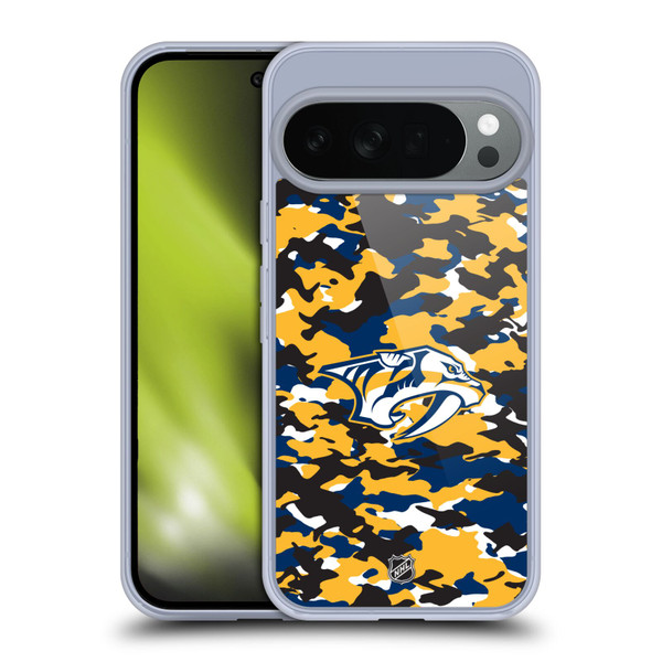 NHL Nashville Predators Camouflage Soft Gel Case for Google Pixel 10