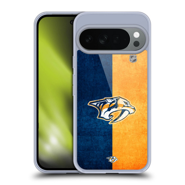 NHL Nashville Predators Half Distressed Soft Gel Case for Google Pixel 10