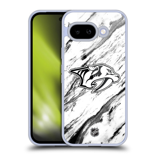 NHL Nashville Predators Marble Soft Gel Case for Google Pixel 9A