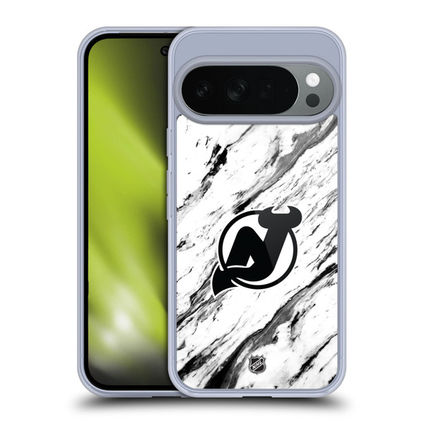 NHL New Jersey Devils Marble Soft Gel Case for Google Pixel 10