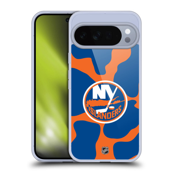 NHL New York Islanders Cow Pattern Soft Gel Case for Google Pixel 10 Pro XL