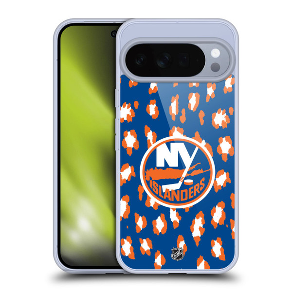 NHL New York Islanders Leopard Pattern Soft Gel Case for Google Pixel 10 Pro XL