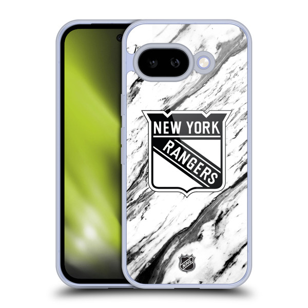 NHL New York Rangers Marble Soft Gel Case for Google Pixel 9A
