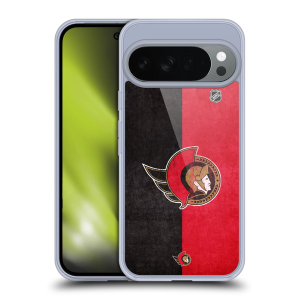 NHL Ottawa Senators Half Distressed Soft Gel Case for Google Pixel 10