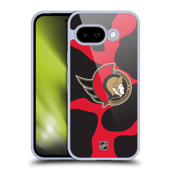 NHL Ottawa Senators Cow Pattern Soft Gel Case for Google Pixel 9A