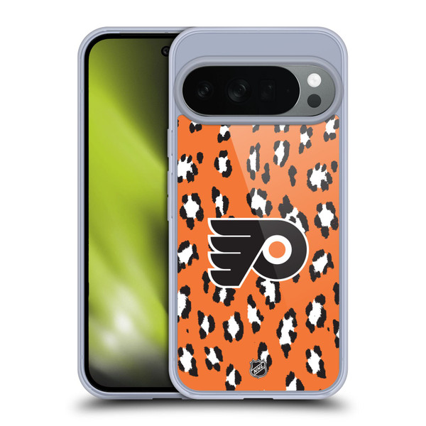 NHL Philadelphia Flyers Leopard Pattern Soft Gel Case for Google Pixel 10