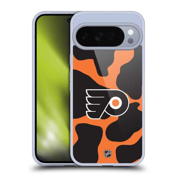 NHL Philadelphia Flyers Cow Pattern Soft Gel Case for Google Pixel 10 Pro XL