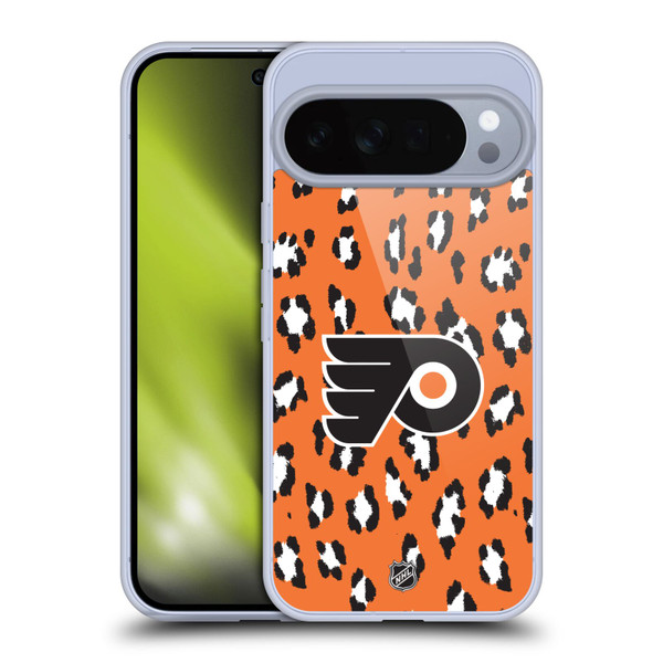NHL Philadelphia Flyers Leopard Pattern Soft Gel Case for Google Pixel 10 Pro XL