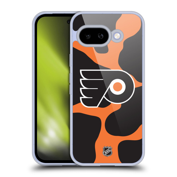 NHL Philadelphia Flyers Cow Pattern Soft Gel Case for Google Pixel 9A