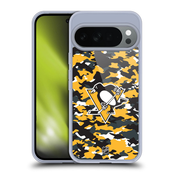 NHL Pittsburgh Penguins Camouflage Soft Gel Case for Google Pixel 10