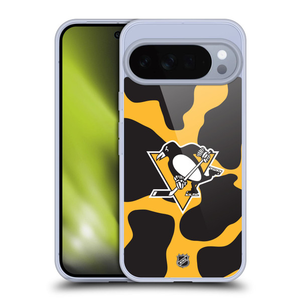 NHL Pittsburgh Penguins Cow Pattern Soft Gel Case for Google Pixel 10 Pro XL