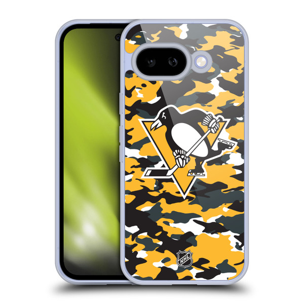 NHL Pittsburgh Penguins Camouflage Soft Gel Case for Google Pixel 9A