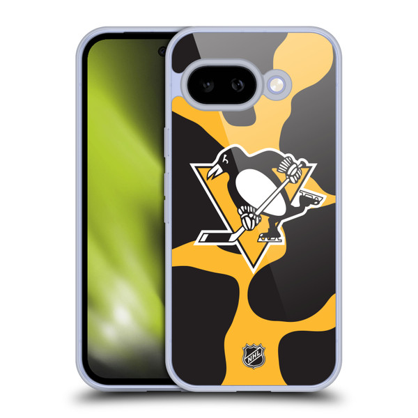 NHL Pittsburgh Penguins Cow Pattern Soft Gel Case for Google Pixel 9A