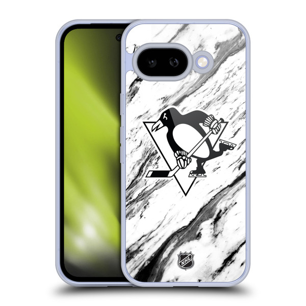 NHL Pittsburgh Penguins Marble Soft Gel Case for Google Pixel 9A
