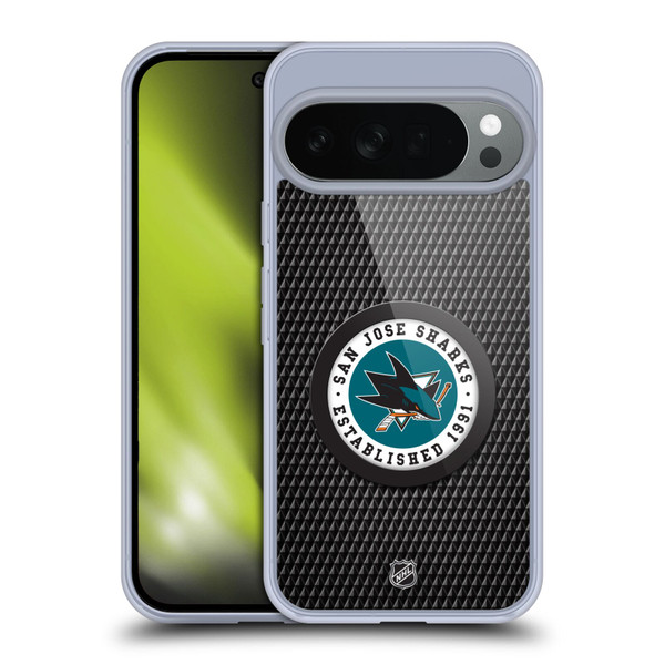 NHL San Jose Sharks Puck Texture Soft Gel Case for Google Pixel 10
