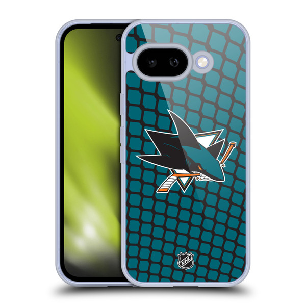 NHL San Jose Sharks Net Pattern Soft Gel Case for Google Pixel 9A