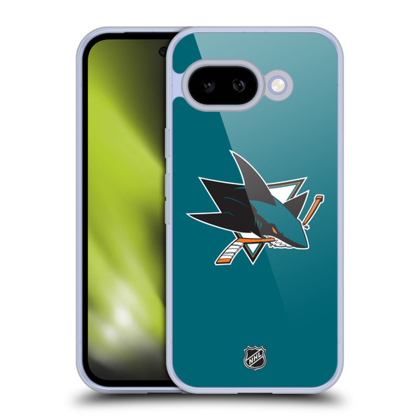 NHL San Jose Sharks Plain Soft Gel Case for Google Pixel 9A