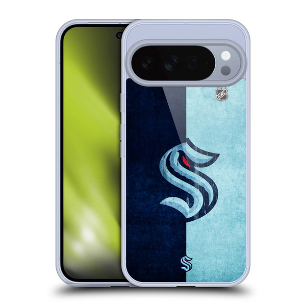 NHL Seattle Kraken Half Distressed Soft Gel Case for Google Pixel 10 Pro XL