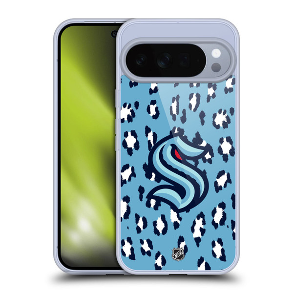 NHL Seattle Kraken Leopard Pattern Soft Gel Case for Google Pixel 10 Pro XL
