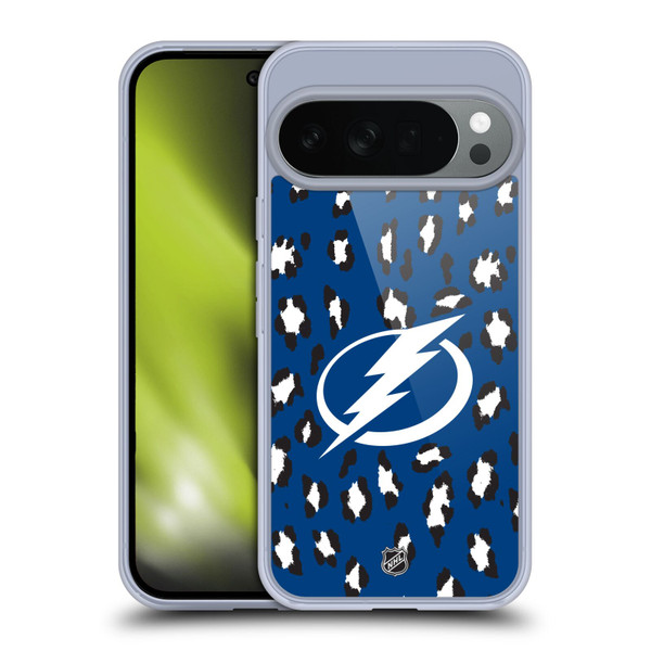 NHL Tampa Bay Lightning Leopard Pattern Soft Gel Case for Google Pixel 10