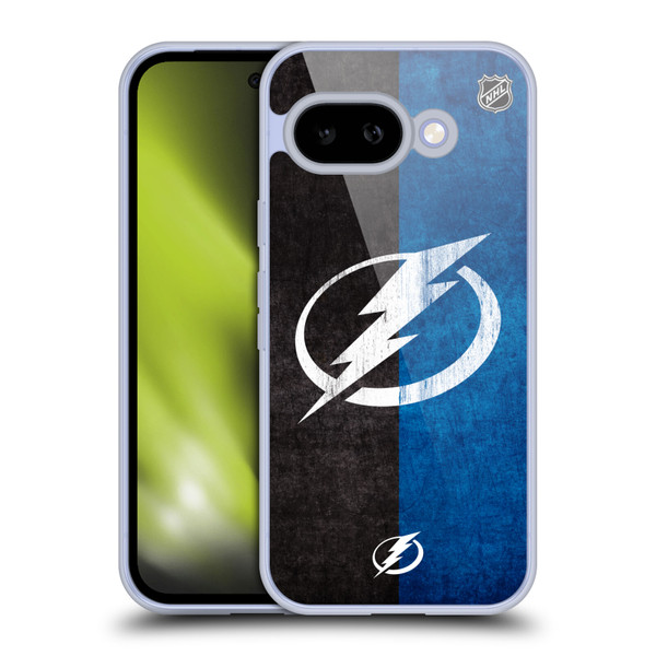 NHL Tampa Bay Lightning Half Distressed Soft Gel Case for Google Pixel 9A