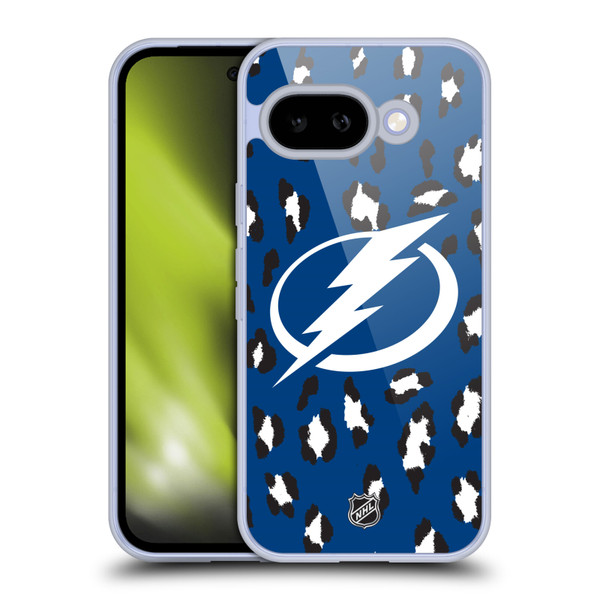 NHL Tampa Bay Lightning Leopard Pattern Soft Gel Case for Google Pixel 9A