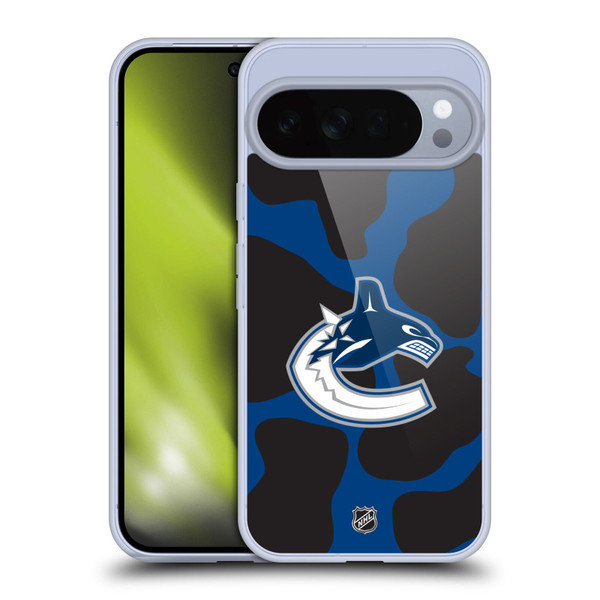 NHL Vancouver Canucks Cow Pattern Soft Gel Case for Google Pixel 10 Pro XL