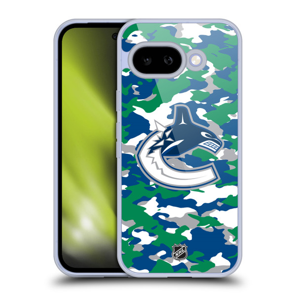 NHL Vancouver Canucks Camouflage Soft Gel Case for Google Pixel 9A