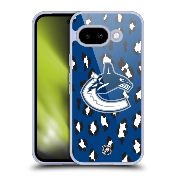 NHL Vancouver Canucks Leopard Pattern Soft Gel Case for Google Pixel 9A