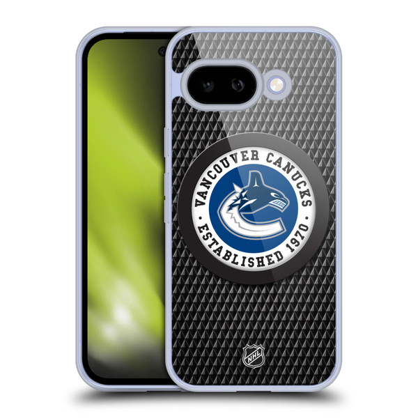 NHL Vancouver Canucks Puck Texture Soft Gel Case for Google Pixel 9A