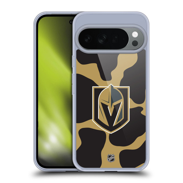 NHL Vegas Golden Knights Cow Pattern Soft Gel Case for Google Pixel 10