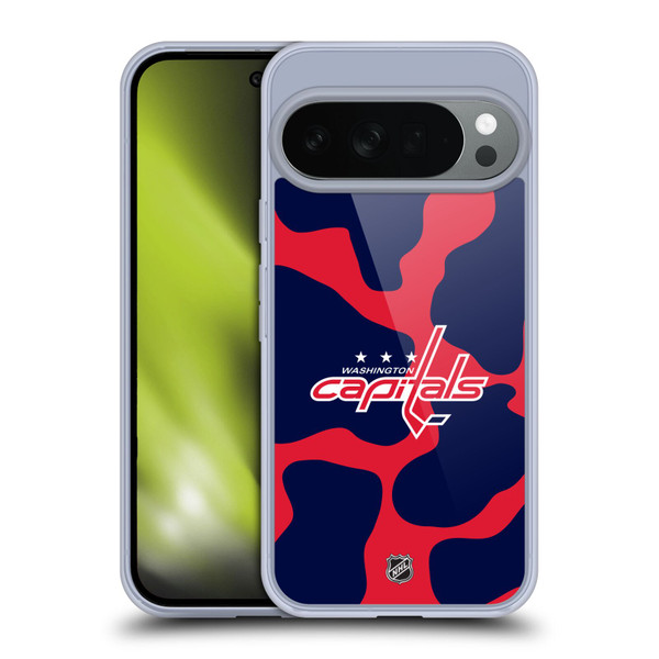 NHL Washington Capitals Cow Pattern Soft Gel Case for Google Pixel 10