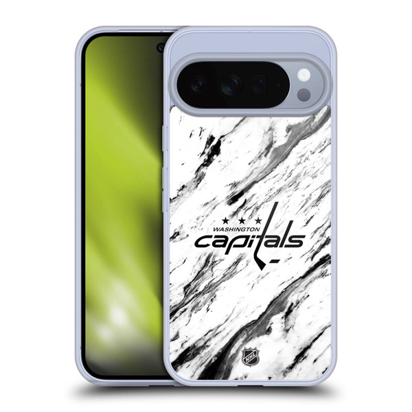 NHL Washington Capitals Marble Soft Gel Case for Google Pixel 10 Pro XL