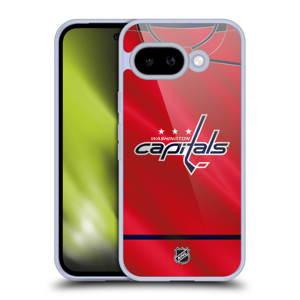 NHL Washington Capitals Jersey Soft Gel Case for Google Pixel 9A