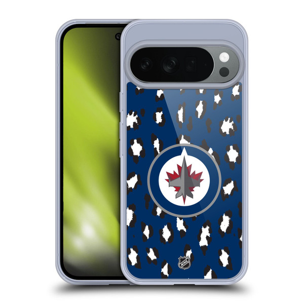 NHL Winnipeg Jets Leopard Pattern Soft Gel Case for Google Pixel 10