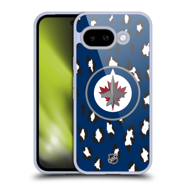 NHL Winnipeg Jets Leopard Pattern Soft Gel Case for Google Pixel 9A