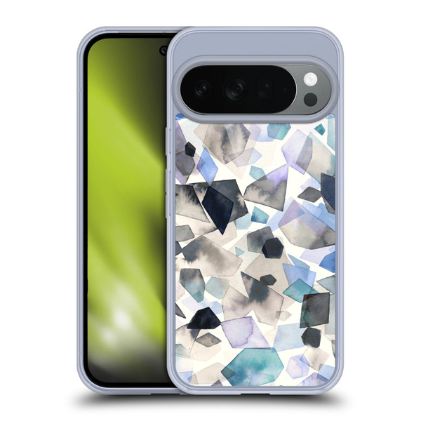 Ninola Pattern Abstract Crystals Blue Soft Gel Case for Google Pixel 10