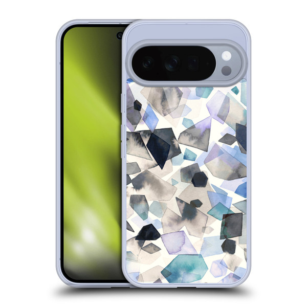 Ninola Pattern Abstract Crystals Blue Soft Gel Case for Google Pixel 10 Pro XL