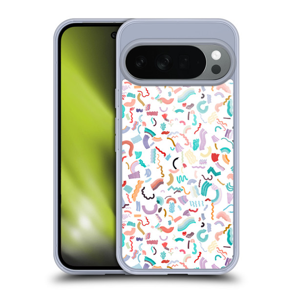Ninola Patterns Cute Curly Shapes White Soft Gel Case for Google Pixel 10