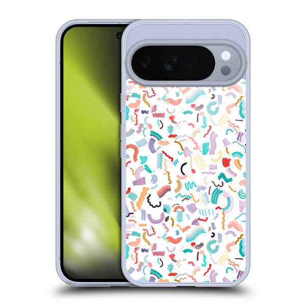 Ninola Patterns Cute Curly Shapes White Soft Gel Case for Google Pixel 10 Pro XL