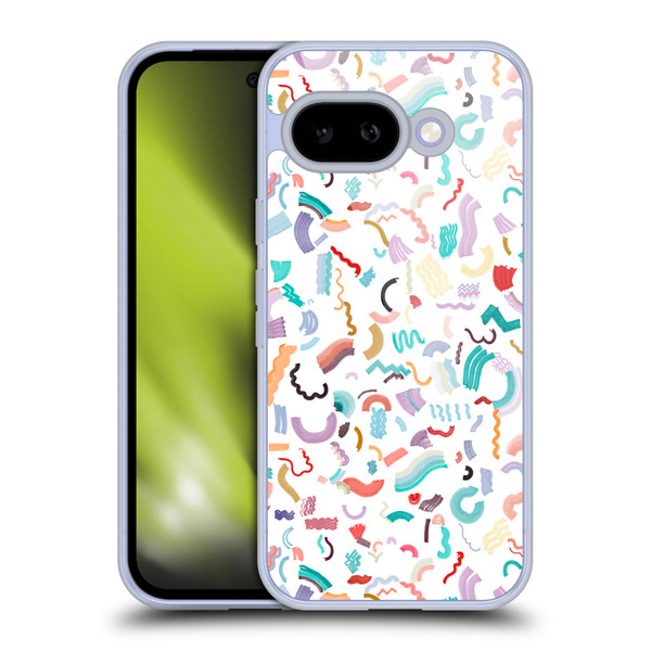 Ninola Patterns Cute Curly Shapes White Soft Gel Case for Google Pixel 9A