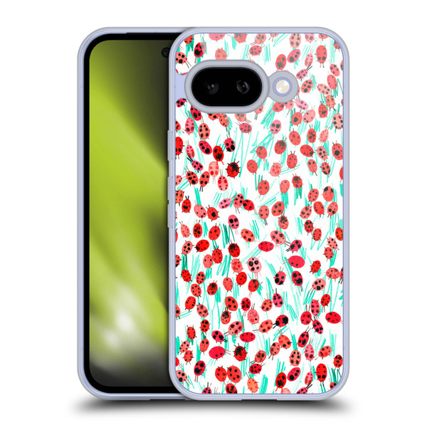 Ninola Patterns Ladybugs On Grass Soft Gel Case for Google Pixel 9A
